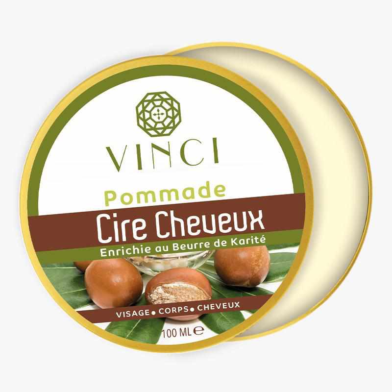POMMADE CIRE CHEVEUX BEURRE DE KARITE - 100ML - Vinci Cosmétique